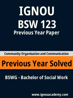 BSW 123 Previous Year Solved Question Paper