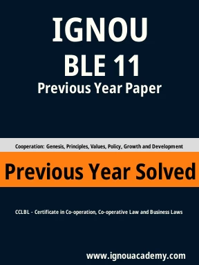BLE 11 Previous Year Solved Question Paper