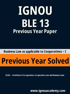 BLE 13 Previous Year Solved Question Paper