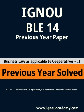 BLE 14 Previous Year Solved Question Paper
