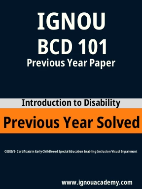 BCD 101 Previous Year Solved Question Paper