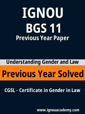 BGS 11 Previous Year Solved Question Paper
