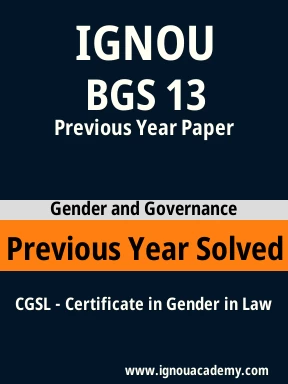 BGS 13 Previous Year Solved Question Paper