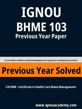 BHME 103 Previous Year Solved Question Paper