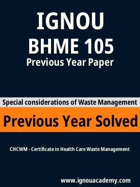 BHME 105 Previous Year Solved Question Paper