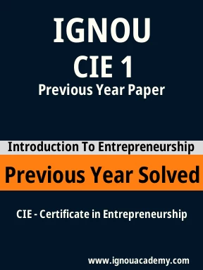 CIE 1 Previous Year Solved Question Paper