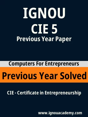 CIE 5 Previous Year Solved Question Paper