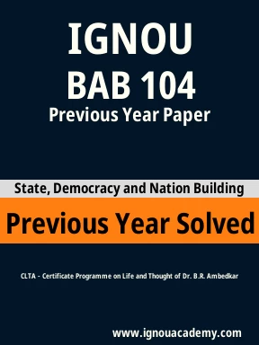 BAB 104 Previous Year Solved Question Paper