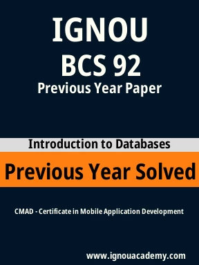 BCS 92 Previous Year Solved Question Paper