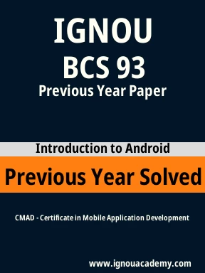 BCS 93 Previous Year Solved Question Paper