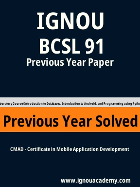 BCSL 91 Previous Year Solved Question Paper