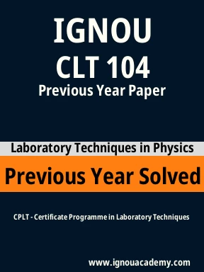 CLT 104 Previous Year Solved Question Paper