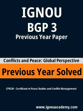 BGP 3 Previous Year Solved Question Paper