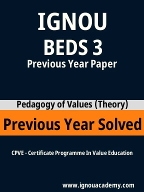 BEDS 3 Previous Year Solved Question Paper