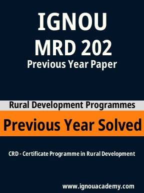 MRD 202 Previous Year Solved Question Paper