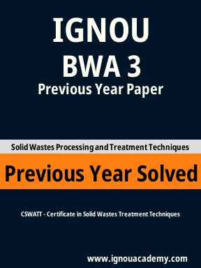 BWA 3 Previous Year Solved Question Paper