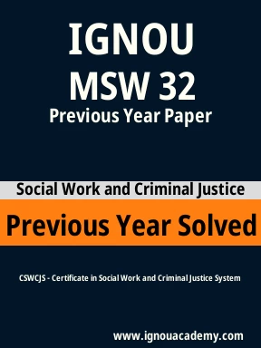 MSW 32 Previous Year Solved Question Paper
