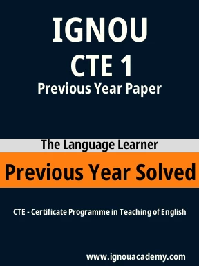CTE 1 Previous Year Solved Question Paper