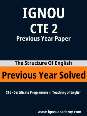 CTE 2 Previous Year Solved Question Paper