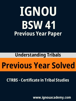 BSW 41 Previous Year Solved Question Paper