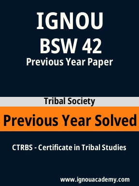 BSW 42 Previous Year Solved Question Paper