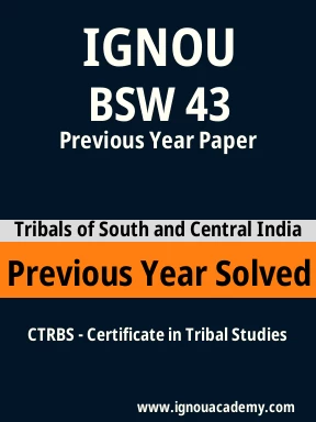 BSW 43 Previous Year Solved Question Paper