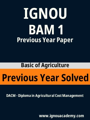 BAM 1 Previous Year Solved Question Paper
