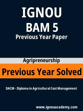 BAM 5 Previous Year Solved Question Paper