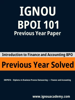 BPOI 101 Previous Year Solved Question Paper
