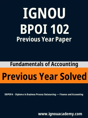 BPOI 102 Previous Year Solved Question Paper