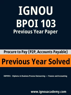 BPOI 103 Previous Year Solved Question Paper