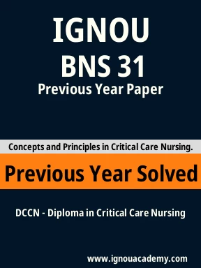 BNS 31 Previous Year Solved Question Paper