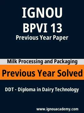 BPVI 13 Previous Year Solved Question Paper