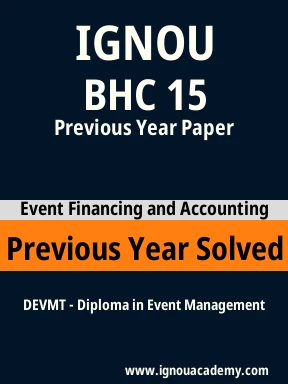 BHC 15 Previous Year Solved Question Paper
