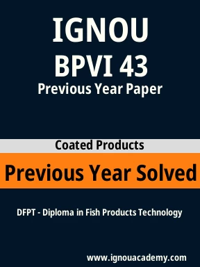 BPVI 43 Previous Year Solved Question Paper