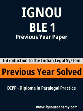 BLE 1 Previous Year Solved Question Paper