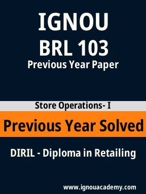 BRL 103 Previous Year Solved Question Paper