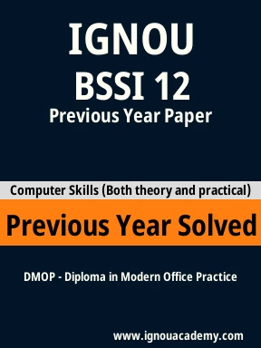 BSSI 12 Previous Year Solved Question Paper