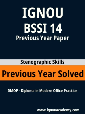 BSSI 14 Previous Year Solved Question Paper