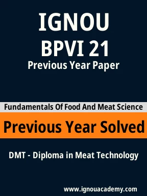 BPVI 21 Previous Year Solved Question Paper