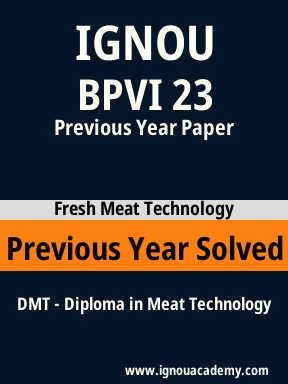 BPVI 23 Previous Year Solved Question Paper