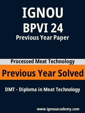 BPVI 24 Previous Year Solved Question Paper