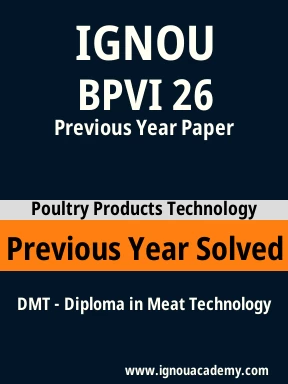 BPVI 26 Previous Year Solved Question Paper