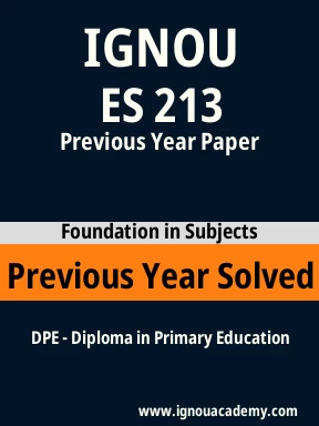 ES 213 Previous Year Solved Question Paper
