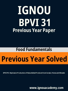 BPVI 31 Previous Year Solved Question Paper