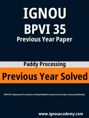 BPVI 35 Previous Year Solved Question Paper