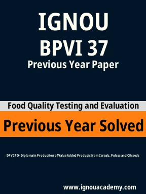 BPVI 37 Previous Year Solved Question Paper
