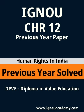 CHR 12 Previous Year Solved Question Paper