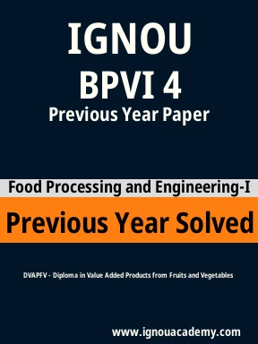 BPVI 4 Previous Year Solved Question Paper