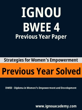 BWEE 4 Previous Year Solved Question Paper